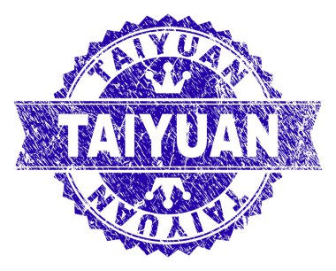 Dokulu Taiyuan damga mühür kurdele ile çizik