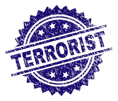 Dokulu terörist damga mühür çizik