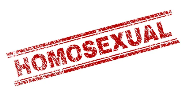 Sello de sello HOMOSEXUAL con textura rayada — Vector de stock