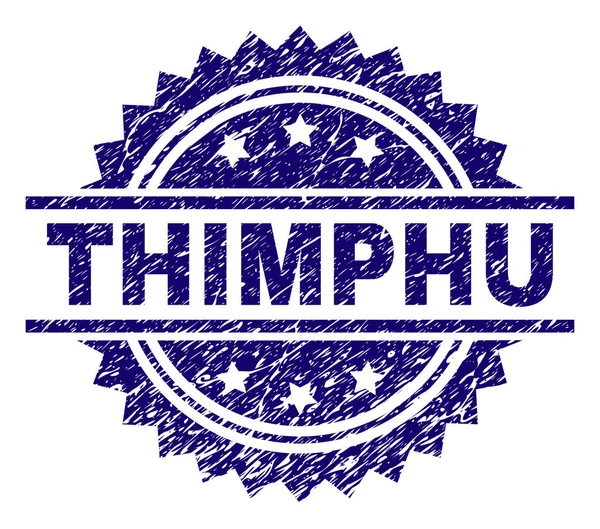 Zerkratztes, texturiertes Thimphu-Stempelsiegel — Stockvektor