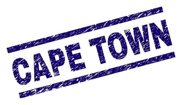 Utskrapt, teksturert CAPE TOWN stempelforsegling – stockvektor