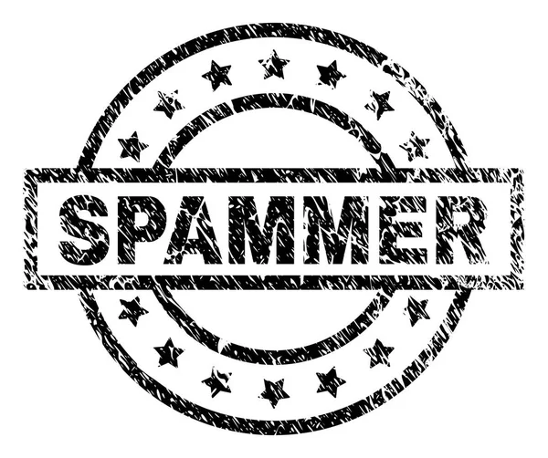 Zerkratztes texturiertes Spammer-Stempelsiegel — Stockvektor