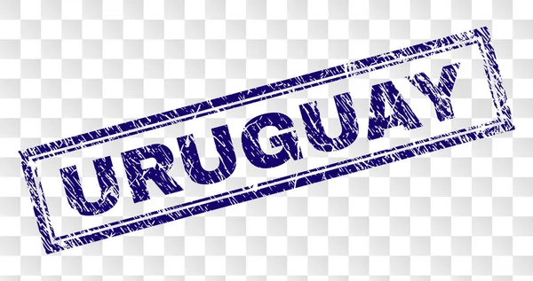Grunge Uruguay dikdörtgen damgası