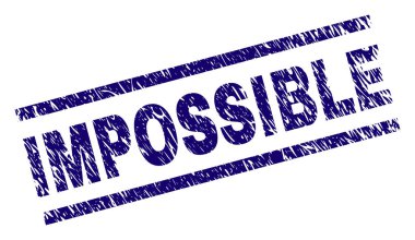 Grunge imkansız damga mühür dokulu