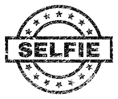 Selfie damga mühür grunge dokulu