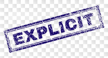 Çizik açık dikdörtgen damgası