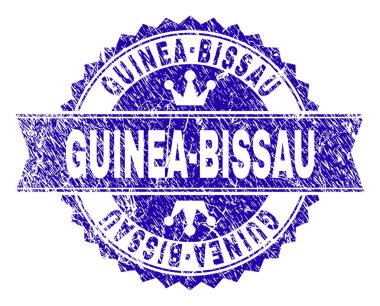 Kurdele ile çizilmiş dokulu Gine-Bissau damga mühür
