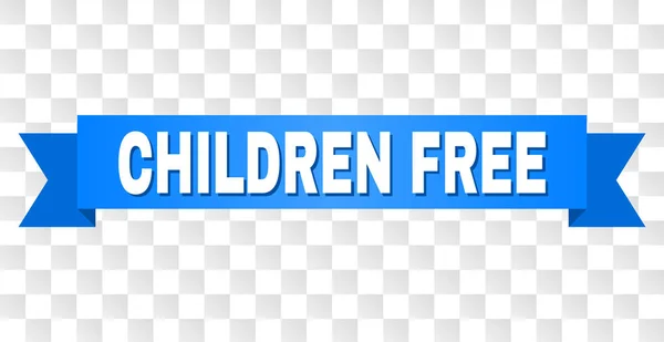 Синяя лента с детским бесплатным названием — стоковый вектор