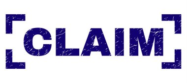 Dokulu iddia damga mühür köşeleri içinde çizik