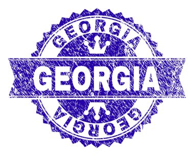 Kurdele ile dokulu Georgia damga mühür çizik