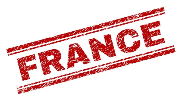 Grunge Fransa damga mühür dokulu — Stok Vektör