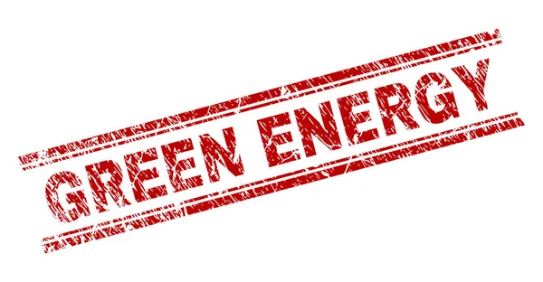 Sello de sello de ENERGÍA VERDE texturizado rayado — Vector de stock