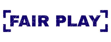 Grunge Fair Play damga mühür köşeler arasında dokulu