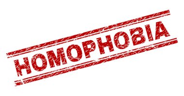 Dokulu homofobi damga mühür çizik