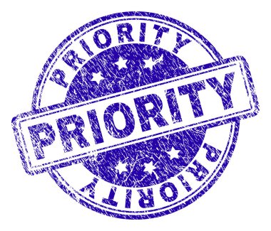 Grunge öncelik damga mühür dokulu