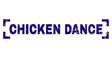 Tavuk dansı damga mühür köşeleri içinde grunge dokulu