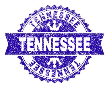 Dokulu Tennessee damga mühür kurdele ile çizik