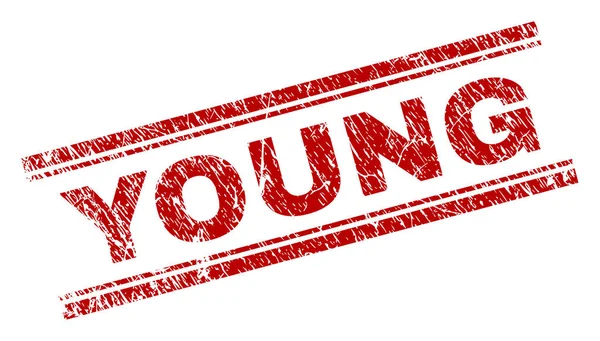 Потертая печать YOUNG — стоковый вектор