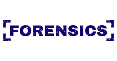 Dokulu adli tıp damga mühür köşeleri içinde çizik