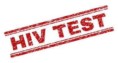 Dokulu HIV testi damga mühür çizik
