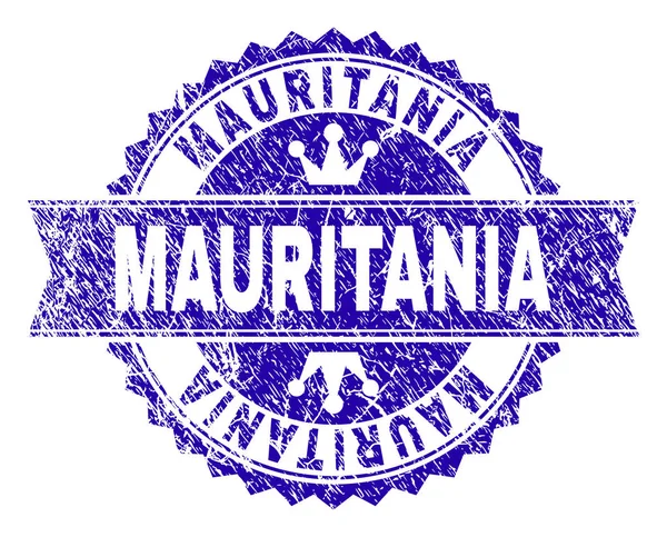 Dokulu Moritanya damga mühür kurdele ile çizik