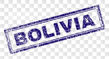 Çizik Bolivya Dikdörtgen Damgası