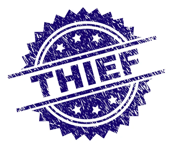 Подряпаний текстурований THIEF штамп ущільнення — стоковий вектор