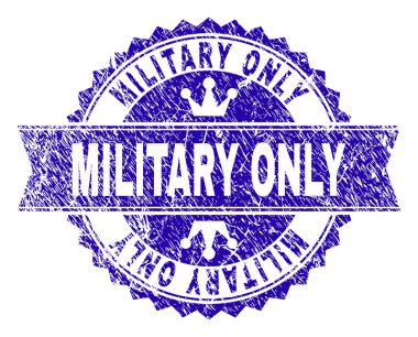 Grunge askeri tek damga mühür kurdele ile dokulu