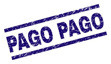 Dokulu Pago damga mühür çizik