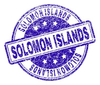 Dokulu Solomon Adaları damga mühür çizik