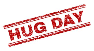 Grunge dokulu Hug gün damga mühür