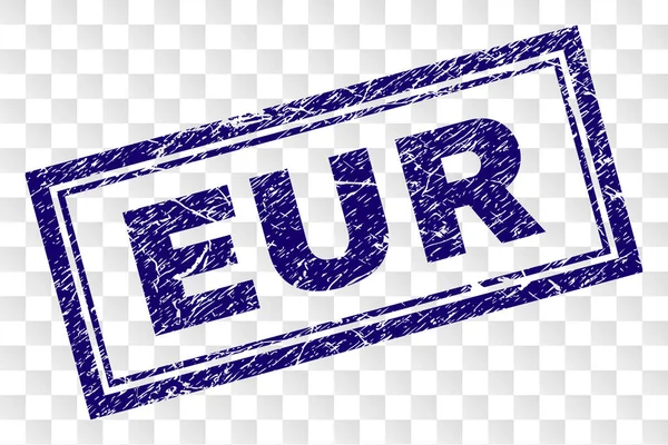Grunge EUR Rectángulo Sello — Vector de stock