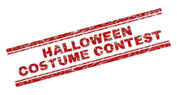 Grunge texturerat Halloweenkostym Contest stämpelplatta — Stock vektor