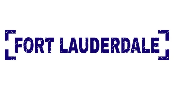 Repad texturerat Fort Lauderdale stämpelplatta inuti hörnen — Stock vektor