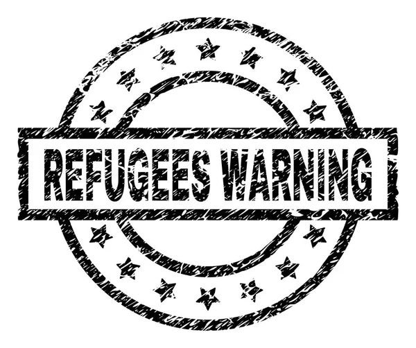 Grunge texturierte Flüchtlinge Warnstempel Siegel — Stockvektor