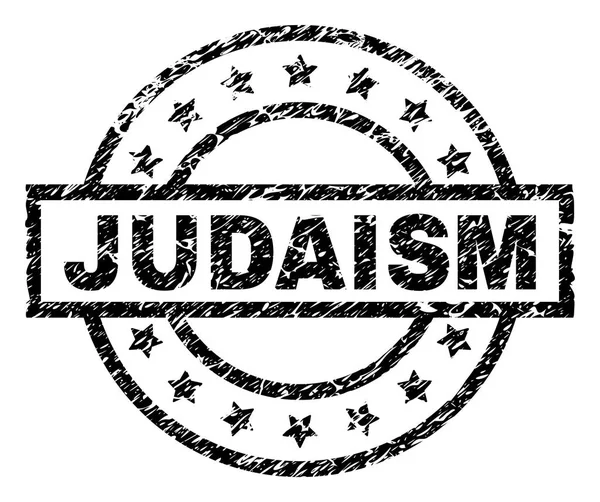 Sceau JUDAISM texturé rayé — Image vectorielle