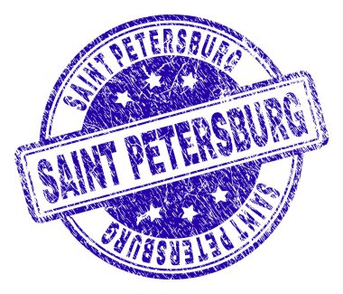 Scratched Textured SAINT PETERSBURG Stamp Seal