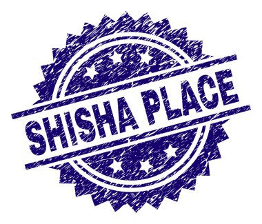 Scratched Textured SHISHA PLACE Stamp Seal