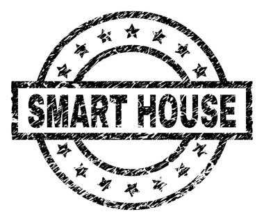 Akıllı ev damga mühür grunge dokulu