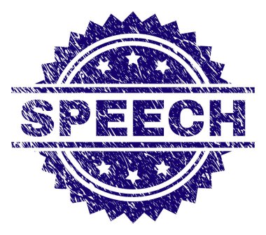 Grunge konuşma damga mühür dokulu