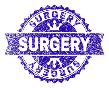 Grunge cerrahi damga mühür kurdele ile dokulu