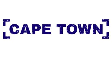 Dokulu Cape Town damga mühür köşeler arasında çizik