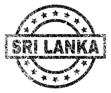 Grunge Sri Lanka damga mühür dokulu