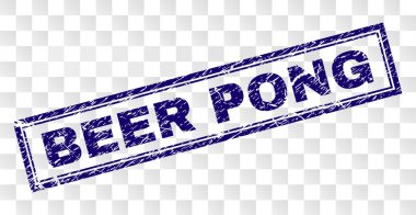 Grunge Bira Pong dikdörtgen damgası