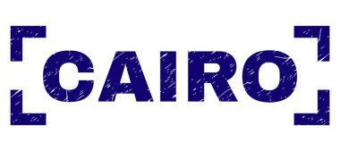 Grunge Cairo damga mühür köşeler arasında dokulu