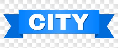 Şehir başlık ile mavi şerit