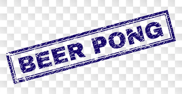 Grunge Bira Pong dikdörtgen damgası