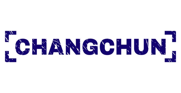 Grunge υφής Changchun σφραγίδα σφραγίδα μεταξύ γωνιών — Διανυσματικό Αρχείο