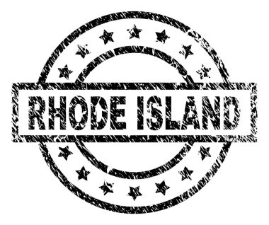 Grunge Rhode Island damga mühür dokulu