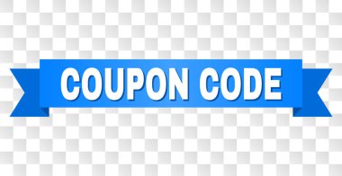 Kupon kodu başlık ile mavi bant